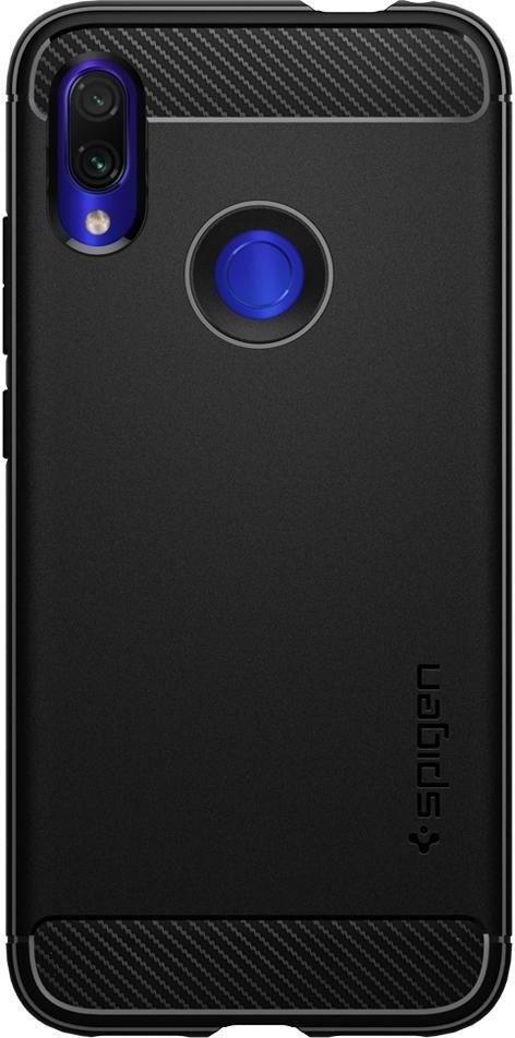 Противоударен Силиконов Калъф за Xiaomi Redmi Note 7, Spigen Rugged Armor Case, Черен (6)