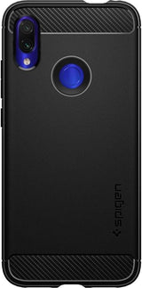 Противоударен Силиконов Калъф за Xiaomi Redmi Note 7, Spigen Rugged Armor Case, Черен (6)