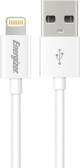 Зарядно за iPhone за Кола, Energizer 12V Charger & Cable Lightning 1m, Бял (2)