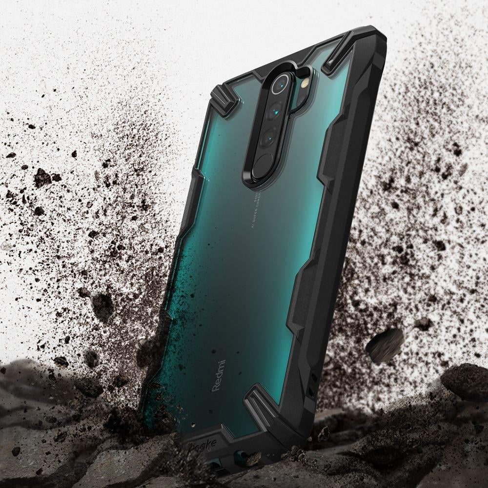 Противоударен Хибриден Калъф за Xiaomi Redmi Note 8 Pro, Ringke Fusion X Case, Черен (2)