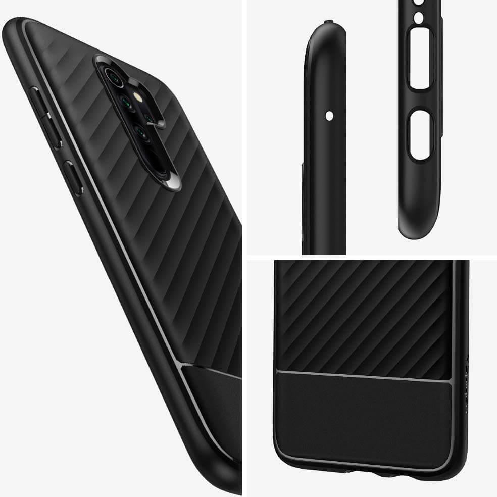 Противоударен Силиконов Калъф за Xiaomi Redmi Note 8 Pro, Spigen Core Armor Case, Черен (3)