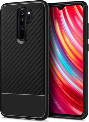 Противоударен Силиконов Калъф за Xiaomi Redmi Note 8 Pro, Spigen Core Armor Case, Черен
