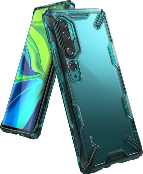 Противоударен Хибриден Калъф за Xiaomi Mi Note 10/Pro, Ringke Fusion X Case, Зелен