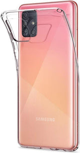 Противоударен Силиконов Калъф за Samsung A51, Spigen Liquid Crystal Case, Прозрачен (4)