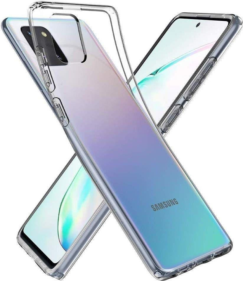 Противоударен Силиконов Калъф за Samsung Note 10 Lite, Spigen Liquid Crystal Case, Прозрачен (2)