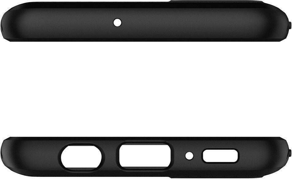 Противоударен Силиконов Калъф за Samsung A71, Spigen Liquid Air Case, Черен (8)