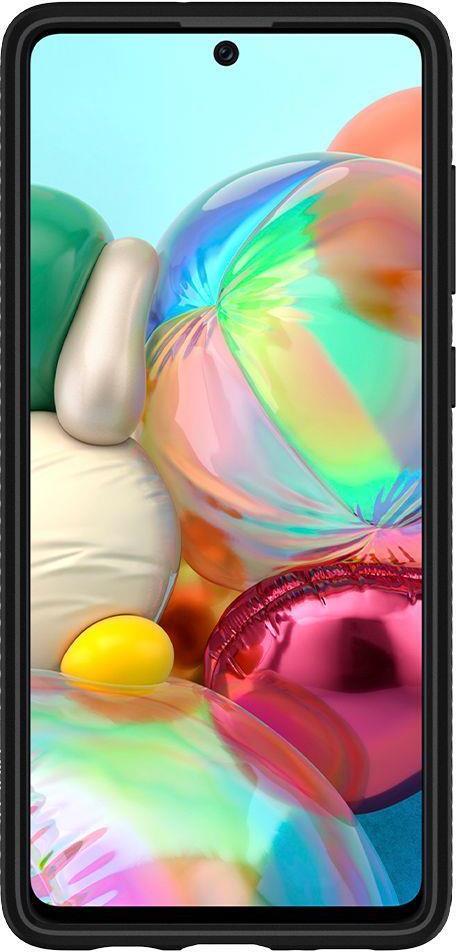 Противоударен Силиконов Калъф за Samsung A71, Spigen Liquid Air Case, Черен (4)