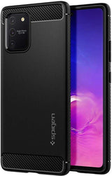 Противоударен Силиконов Калъф за Samsung S10 Lite, Spigen Rugged Armor Case, Черен