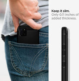 Противоударен Силиконов Калъф за Samsung Note 10 Lite, Spigen Rugged Armor Case, Черен (6)