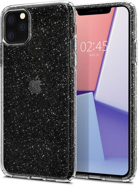 Противоударен Блестящ Калъф за iPhone 11 Pro, Spigen Liquid Crystal Glitter Quartz Case, Прозрачен (2)