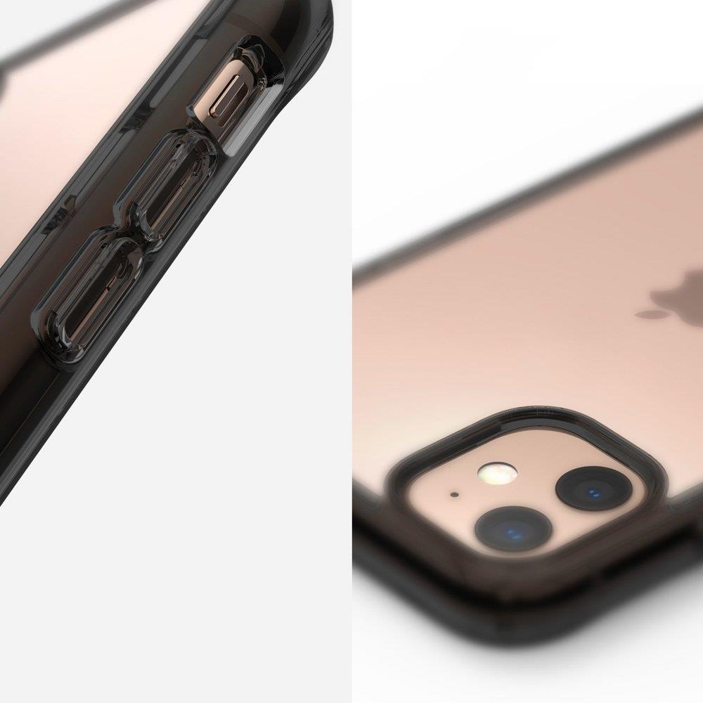 Противоударен Хибриден Калъф за iPhone 11, Ringke Fusion Case, Сив (6)