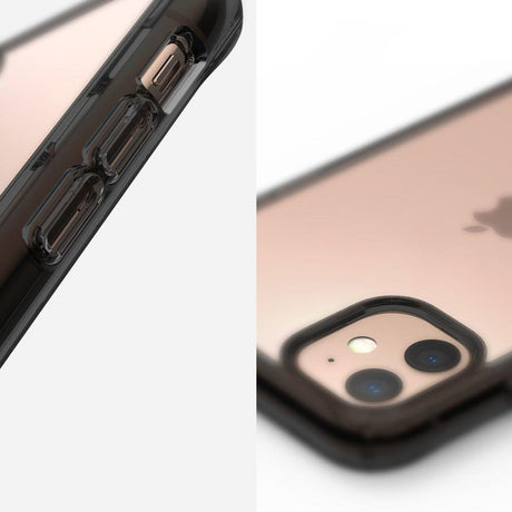 Противоударен Хибриден Калъф за iPhone 11, Ringke Fusion Case, Сив (6)