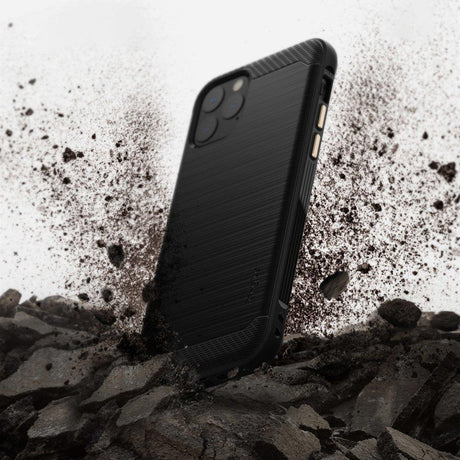 Противоударен Силиконов Калъф за iPhone 11 Pro, Ringke Onyx Case, Черен (3)