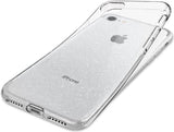 Противоударен Блестящ Калъф за iPhone SE 2022/2020 8/7, Spigen Liquid Crystal Glitter Quartz Case, Прозрачен (5)