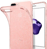 Противоударен Блестящ Калъф за iPhone 8/7 Plus, Spigen Liquid Crystal Glitter Quartz Case, Розов (6)