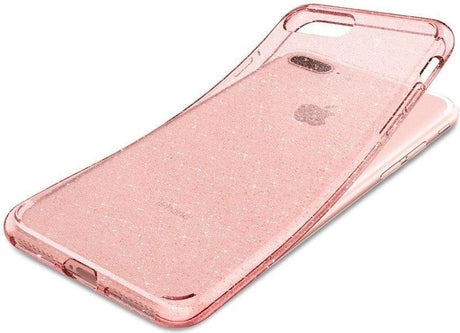Противоударен Блестящ Калъф за iPhone 8/7 Plus, Spigen Liquid Crystal Glitter Quartz Case, Розов (4)