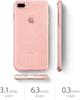 Противоударен Блестящ Калъф за iPhone 8/7 Plus, Spigen Liquid Crystal Glitter Quartz Case, Розов (5)