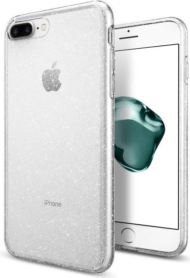 Противоударен Блестящ Калъф за iPhone 8/7 Plus, Spigen Liquid Crystal Glitter Quartz Case, Прозрачен