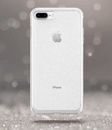 Противоударен Блестящ Калъф за iPhone 8/7 Plus, Spigen Liquid Crystal Glitter Quartz Case, Прозрачен (3)