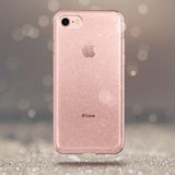 Противоударен Блестящ Калъф за iPhone SE 2022/2020 8/7, Spigen Liquid Crystal Glitter Quartz/Case, Розов (2)