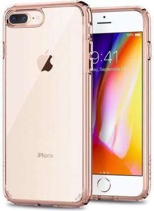 Противоударен Хибриден Калъф за iPhone 8/7 Plus, Spigen Ultra Hybrid Case, Розов