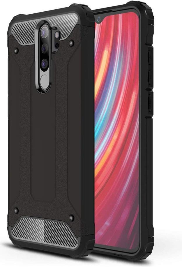 Противоударен Хибриден Калъф за Xiaomi Redmi Note 8 Pro, Forcell Armor Case, Черен