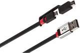 Mini-USB Кабел, Monster Combo Mini USB & micro-USB 1m, Черен