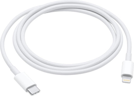 USB-C Кабел за iPhone с Бързо Зареждане (Lightning) HQ 1m, Бял (Bulk) (2)