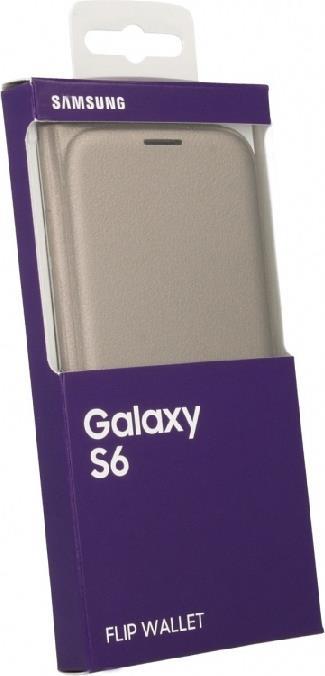 Оригинален Активен Калъф за Samsung S6 Book Case Ef-Wg920PFE, Златист (3)