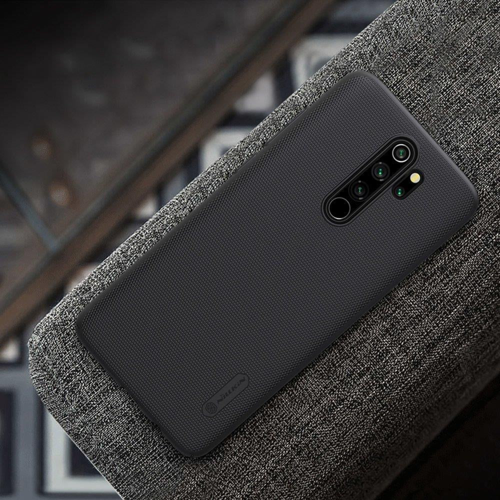 Калъф с Поставка за Xiaomi Redmi Note 8 Pro, Nillkin Super Frosted Case, Черен (6)