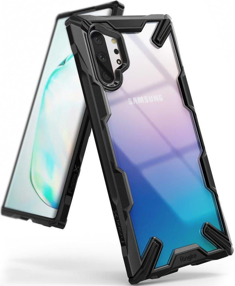Противоударен Хибриден Калъф за Samsung Note 10 Plus, Ringke Fusion X Case, Черен