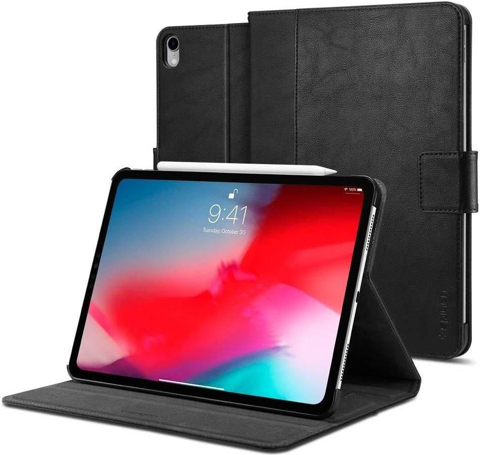 Защитен Калъф за iPad Air 11" 2026-2020, Spigen Stand Folio Case, Черен