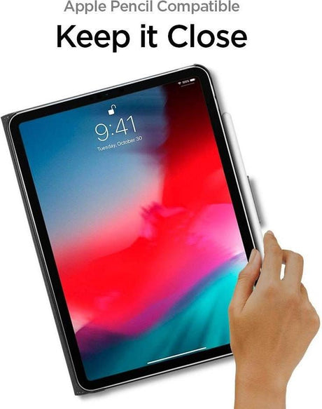 Защитен Калъф за iPad Air 11" 2026-2020, Spigen Stand Folio Case, Черен (2)