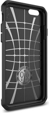 Противоударен Силиконов Калъф за iPhone 6/6s, Spigen Rugged Armor Case, Черен (4)