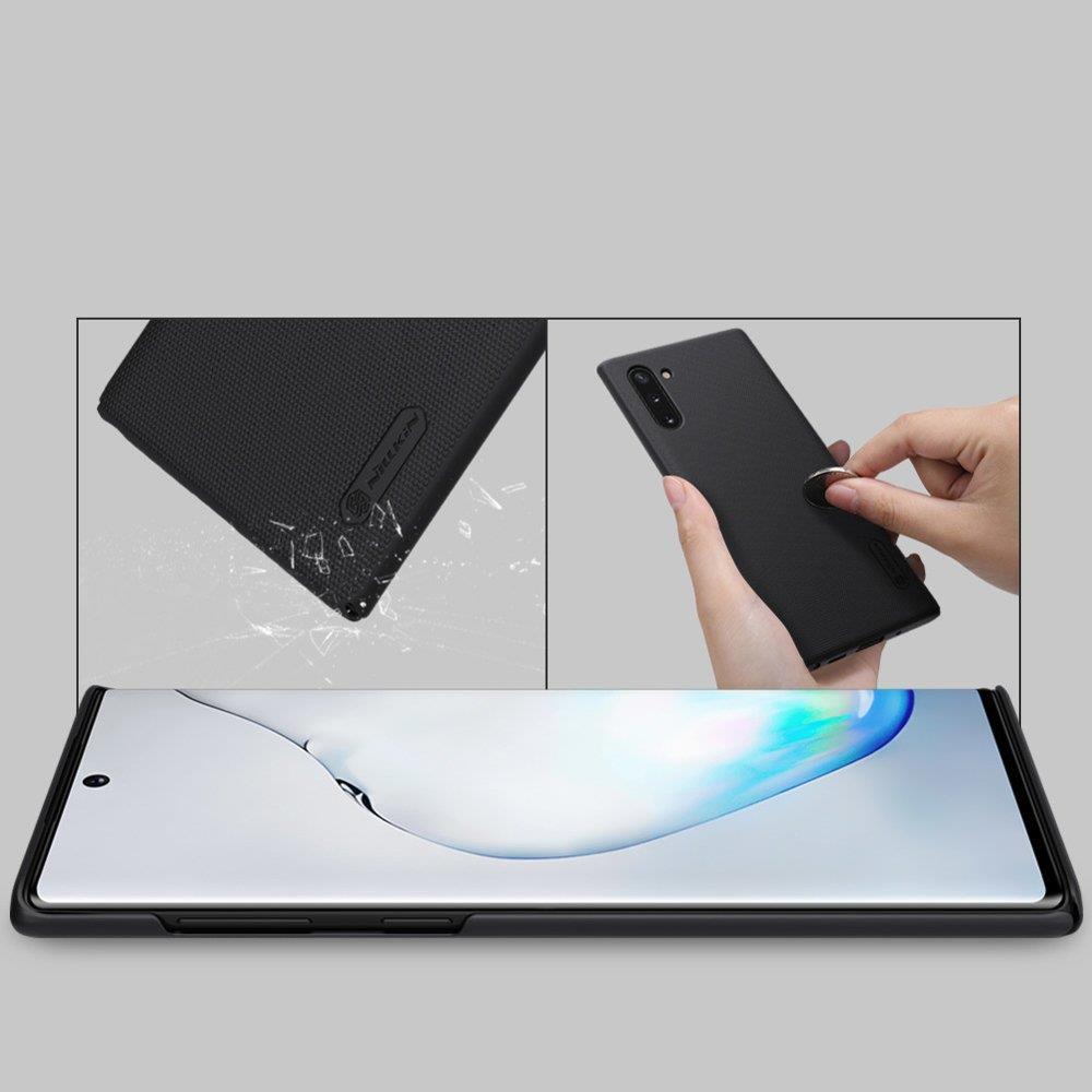 Калъф с Поставка за Samsung Note 10, Nillkin Super Frosted Case, Черен (4)