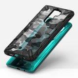 Противоударен Хибриден Калъф за Xiaomi Redmi Note 8 Pro, Ringke Fusion X Camouflage Case, Черен (2)