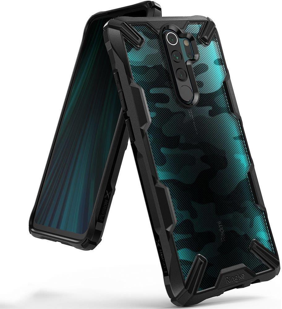 Противоударен Хибриден Калъф за Xiaomi Redmi Note 8 Pro, Ringke Fusion X Camouflage Case, Черен