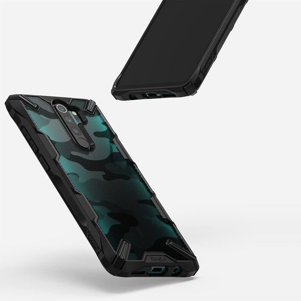Противоударен Хибриден Калъф за Xiaomi Redmi Note 8 Pro, Ringke Fusion X Camouflage Case, Черен (4)