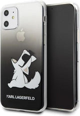 Луксозен Калъф за iPhone 11, Karl Lagerfeld Choupette Fun Case, Черен