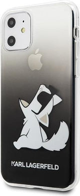 Луксозен Калъф за iPhone 11, Karl Lagerfeld Choupette Fun Case, Черен (4)