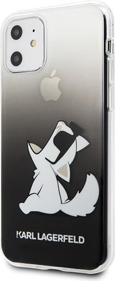 Луксозен Калъф за iPhone 11, Karl Lagerfeld Choupette Fun Case, Черен (4)