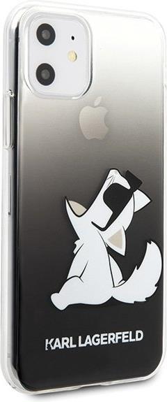 Луксозен Калъф за iPhone 11, Karl Lagerfeld Choupette Fun Case, Черен (2)