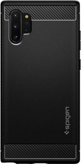 Противоударен Силиконов Калъф за Samsung Note 10 Plus, Spigen Rugged Armor Case, Черен (5)