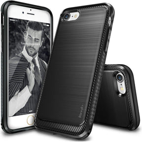 Противоударен Силиконов Калъф за iPhone SE 2020 8/7, Ringke Onyx Case, Черен