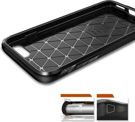 Противоударен Силиконов Калъф за iPhone SE 2020 8/7, Ringke Onyx Case, Черен (4)