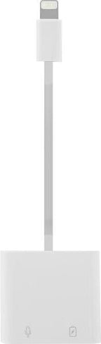 Аудио Адаптер за iPhone и iPad с Функция Говор, Soundhub Lightnig & AUX 3.5 mm, Бял