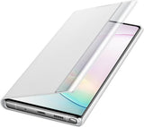 Оригинален Активен Калъф за Samsung Note 10 Plus Clear View Cover Book Case Ef-Zn975cwe, Бял (2)