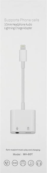 Аудио Адаптер за iPhone и iPad с Функция Говор, Soundhub Lightnig & AUX 3.5 mm, Бял (2)