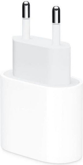 Бързо Зарядно за iPhone и iPad, Apple 220v Power Delivery Charger 18w, Бял (Bulk)