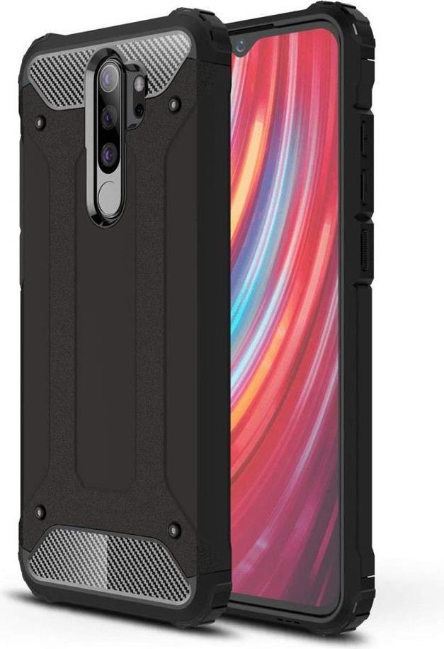 Противоударен Хибриден Калъф за Xiaomi Redmi Note 8, Forcell Armor Case, Черен